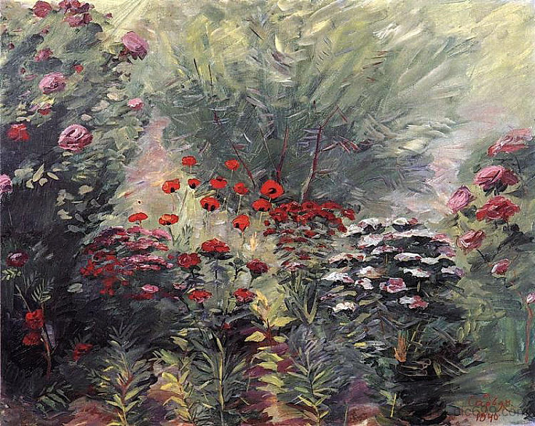 花。花园的一个角落。 Flowers. A nook of the garden. (1940; Armenia  )，马蒂罗斯