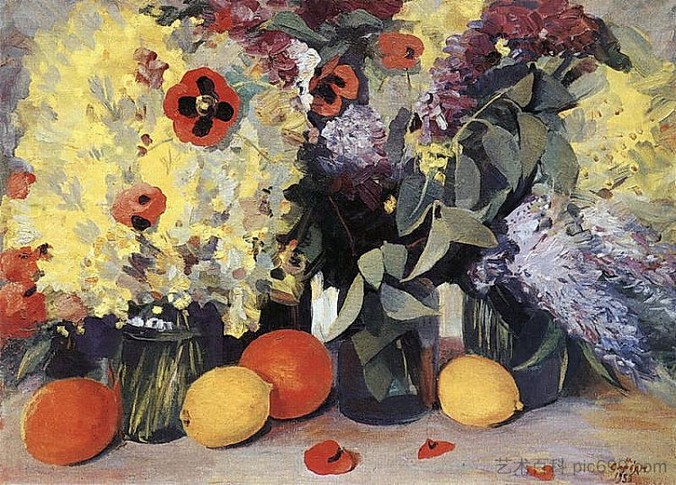 花、柠檬、橙子 Flowers, lemons, oranges (1953; Armenia  )，马蒂罗斯