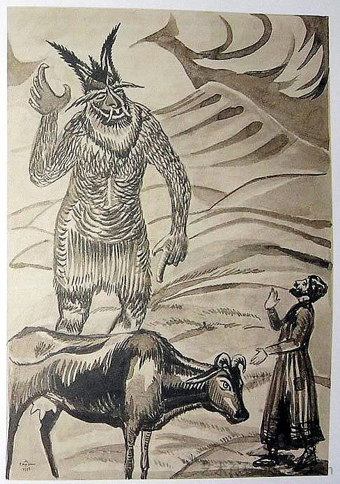 “亚美尼亚民间故事”插图 Illustration to 'Armenian folk tales' (1937; Armenia  )，马蒂罗斯