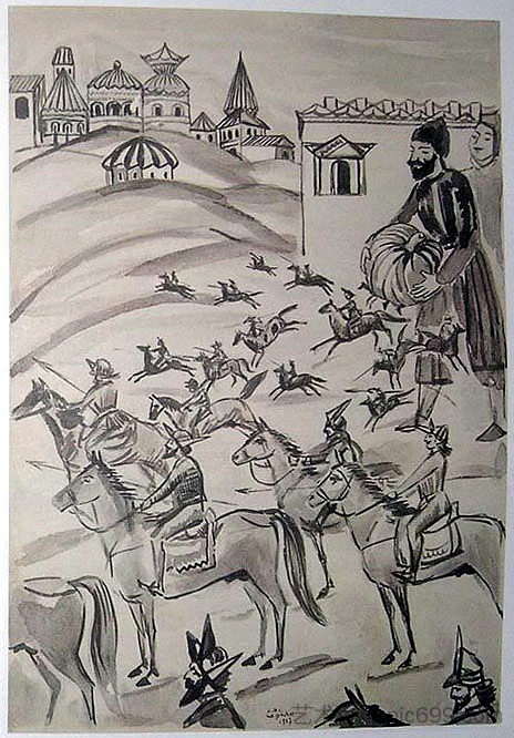 “亚美尼亚民间故事”插图 Illustration to 'Armenian folk tales' (1937; Armenia ),马蒂罗斯