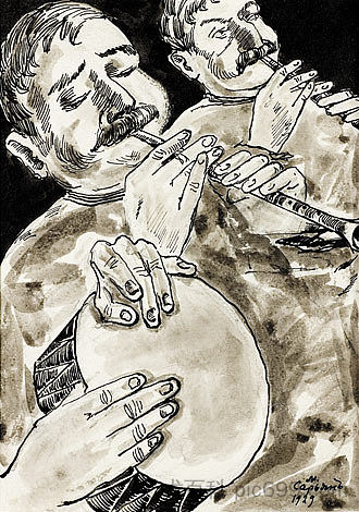 快乐 - 演奏祖尔纳和多尔 Making merry - playing the zurna and dhol (1929)，马蒂罗斯