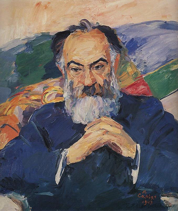 约瑟夫·奥尔贝利院士的肖像 Portrait of Academician Josef Orbeli (1943; Armenia  )，马蒂罗斯