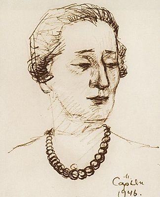 安娜·阿赫玛托娃的肖像 Portrait of Anna Akhmatova (1946; Armenia                     )，马蒂罗斯