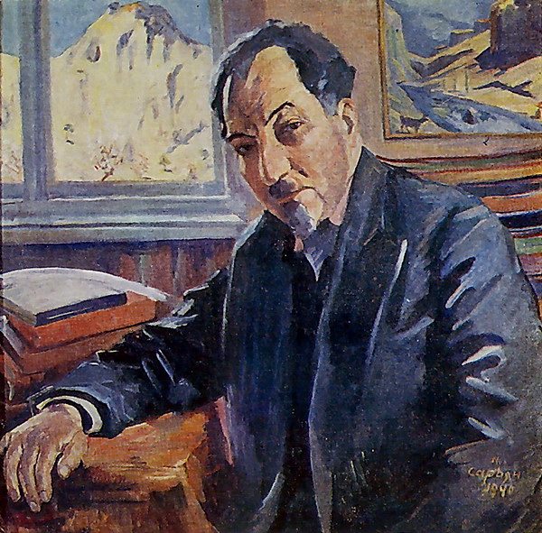 阿维蒂克·伊萨哈基扬的肖像 Portrait of Avetik Isahakyan (1940; Armenia  )，马蒂罗斯