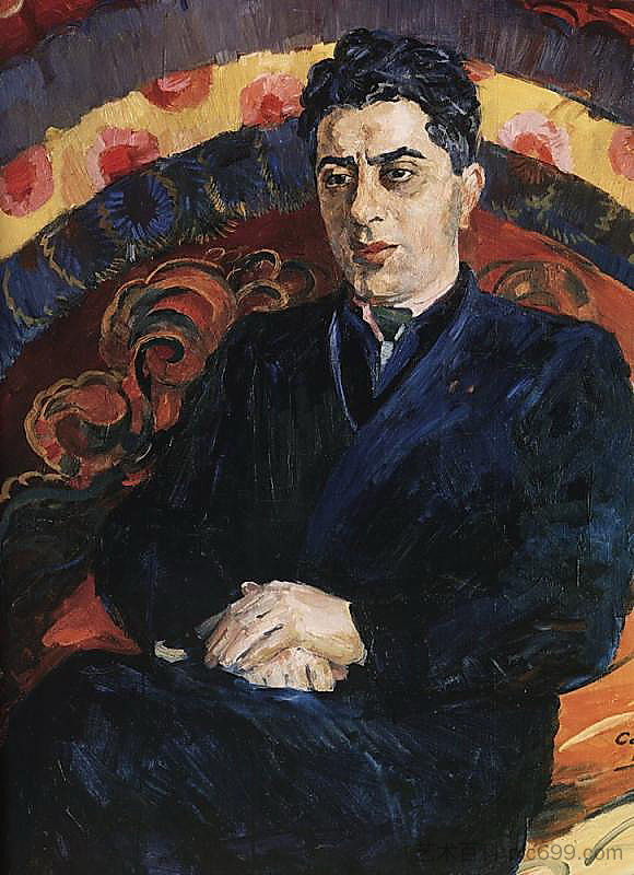 作曲家阿拉姆·哈恰图良的肖像 Portrait of composer Aram Khachaturian (1944; Armenia  )，马蒂罗斯