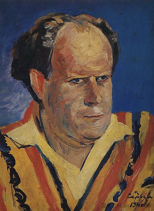 电影导演谢尔盖·爱森斯坦的肖像 Portrait of film director Sergei Eisenstein (1940; Armenia  )，马蒂罗斯