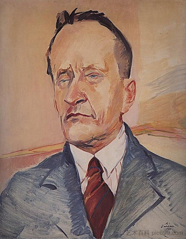 钢琴家康斯坦丁·伊古姆诺夫的肖像 Portrait of the pianist Konstantin Igumnov (1934)，马蒂罗斯