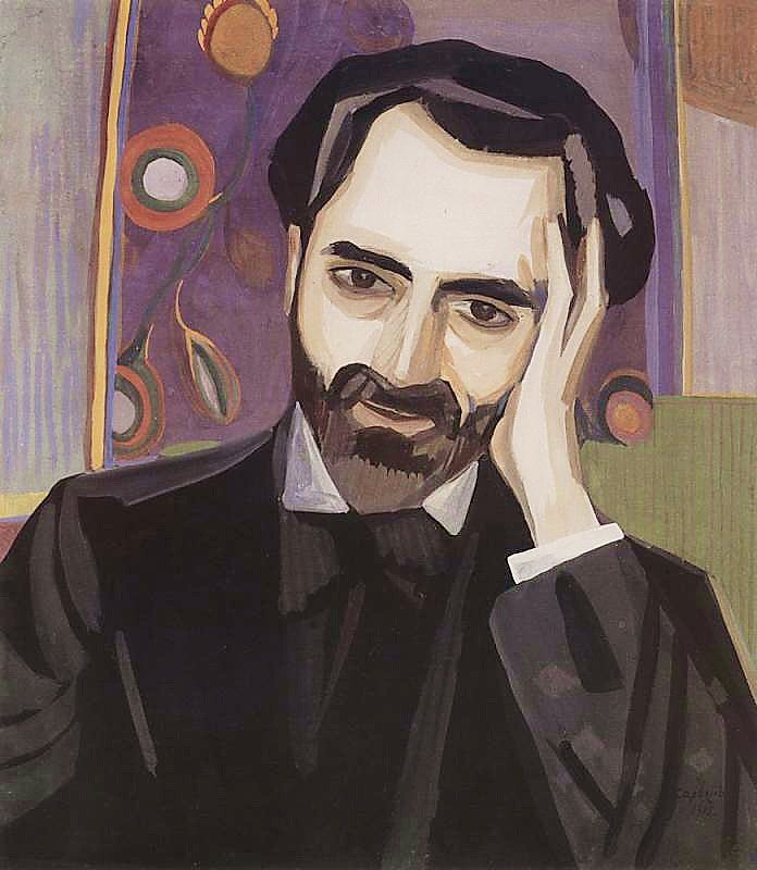 诗人亚历山大·察图良的肖像 Portrait of the poet Alexander Tsaturyan (1915)，马蒂罗斯