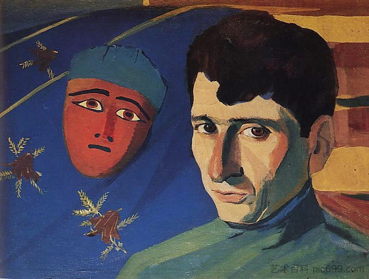 诗人叶吉什·夏朗茨的肖像 Portrait of the poet Yeghishe Charents (1923; Armenia  )，马蒂罗斯