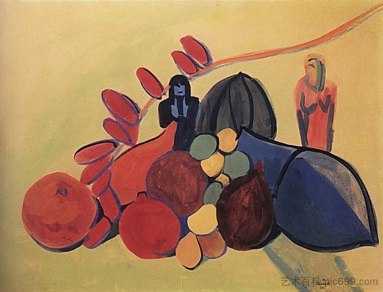 静物画。水果。 Still life.Fruits. (1911)，马蒂罗斯