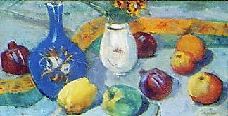 静物与水壶和水果 Still Life with Jug and Fruit (1913)，马蒂罗斯