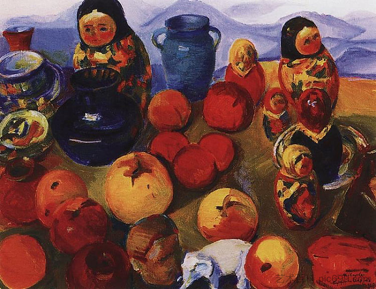 静物与俄罗斯套娃 Still Life with matryoshka dolls (1965; Armenia  )，马蒂罗斯