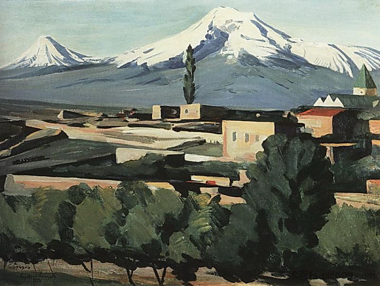 从埃里温看亚拉腊 View of Ararat from Yerevan (1923)，马蒂罗斯