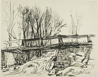 无题（溪流之桥） Untitled (Bridge over Stream) (1950)，马蒂尔·朗斯多夫
