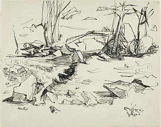 无题（河岸） Untitled (Riverbank) (1950)，马蒂尔·朗斯多夫