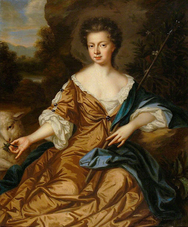 简·福克斯(Jane Fox),《利夫人》(Lady Leigh)饰演牧羊女 Jane Fox, Lady Leigh as a Shepherdess (c.1675; United Kingdom ),玛丽·比尔