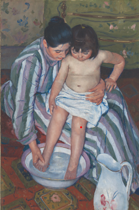 儿童浴池 The Child’s Bath (1891)，玛丽·卡萨特