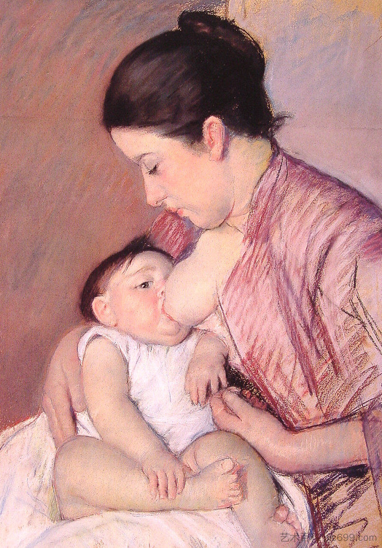 母性 Maternity (c.1890)，玛丽·卡萨特