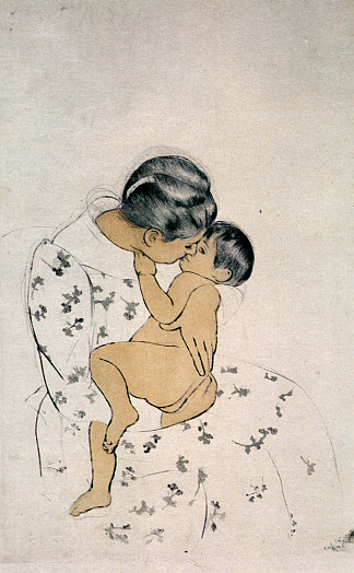 母亲之吻 Mothers Kiss (1891)，玛丽·卡萨特