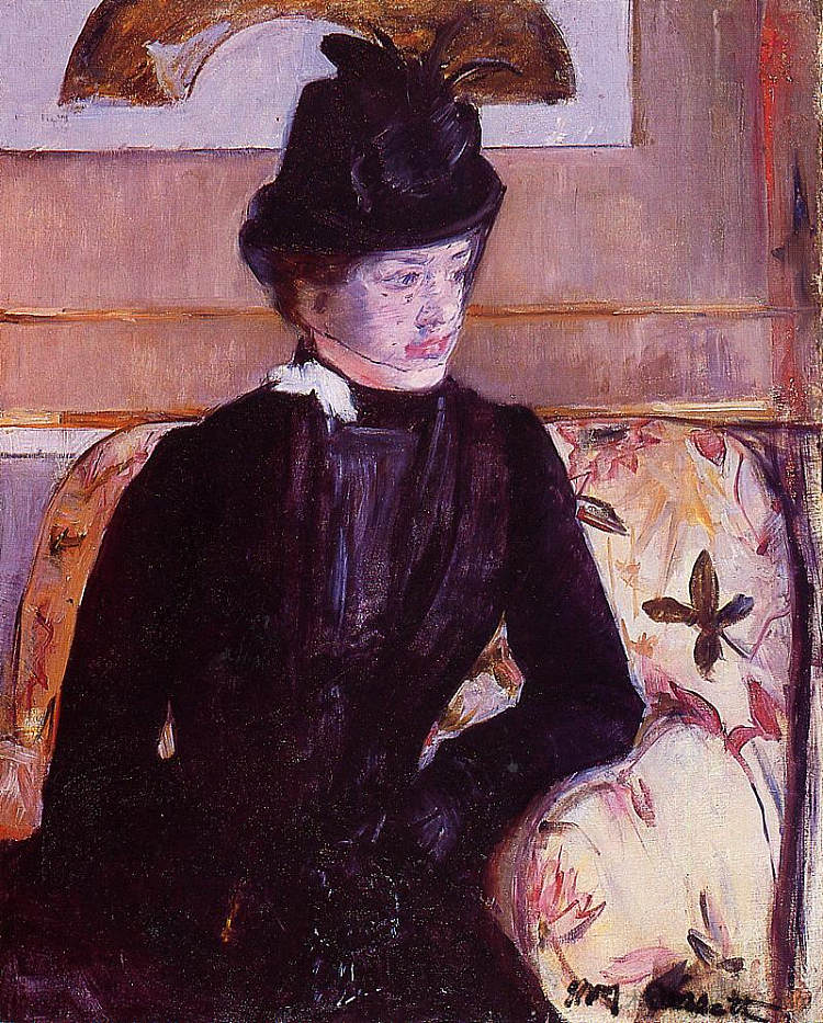 黑衣加德纳·卡萨特夫人 Mrs. Gardner Cassatt in Black (1880)，玛丽·卡萨特