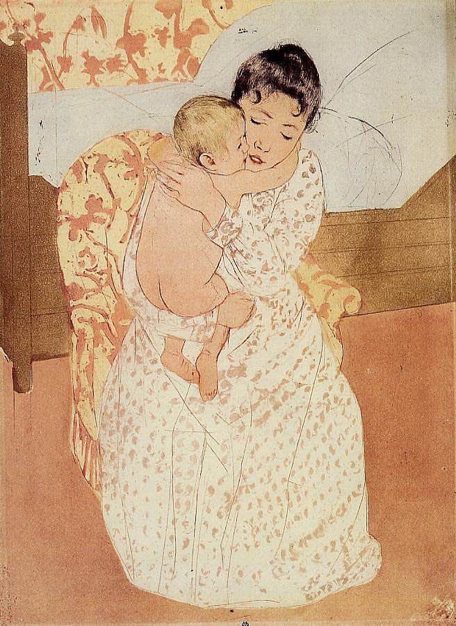 裸体儿童 Nude Child (1890 - 1891)，玛丽·卡萨特
