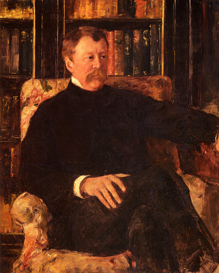 亚历山大·卡萨特的肖像 Portrait Of Alexander Cassatt (c.1880)，玛丽·卡萨特
