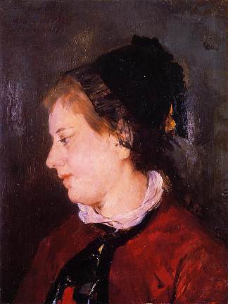 西斯莱夫人的肖像 Portrait of Madame Sisley (1873)，玛丽·卡萨特