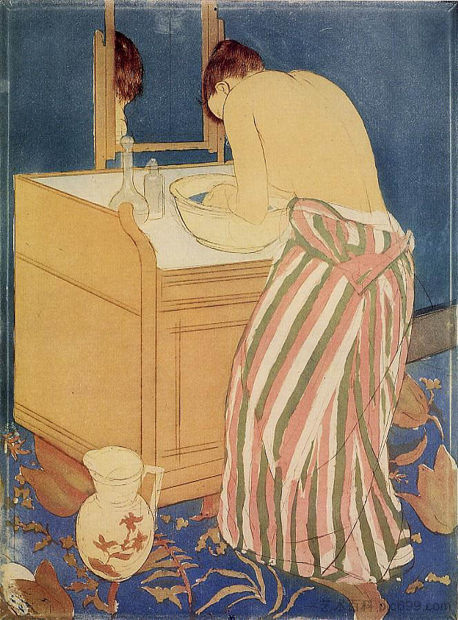 巴斯 The Bath (1890 - 1891)，玛丽·卡萨特