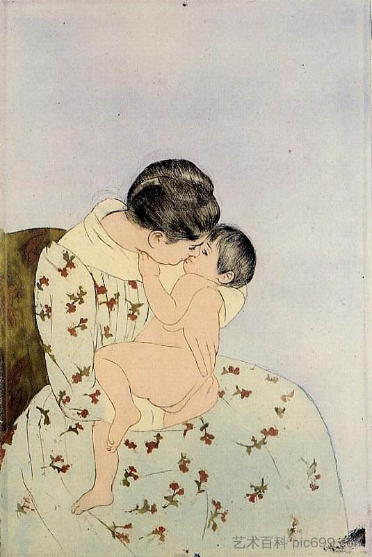 吻 The Kiss (1890 - 1891)，玛丽·卡萨特