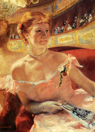 戴珍珠项链的女人 Woman with a Pearl Necklace (1879; Paris,France                     )，玛丽·卡萨特