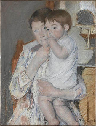 妇女和儿童 Women and child (1889)，玛丽·卡萨特