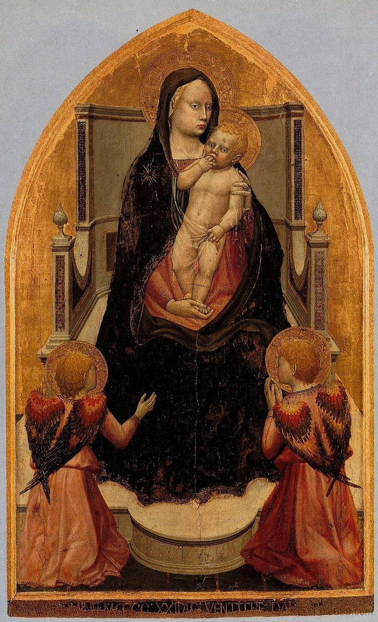 圣乔维纳莱三联画。中央面板 San Giovenale Triptych. Central panel (c.1422 - 1423)，马萨乔