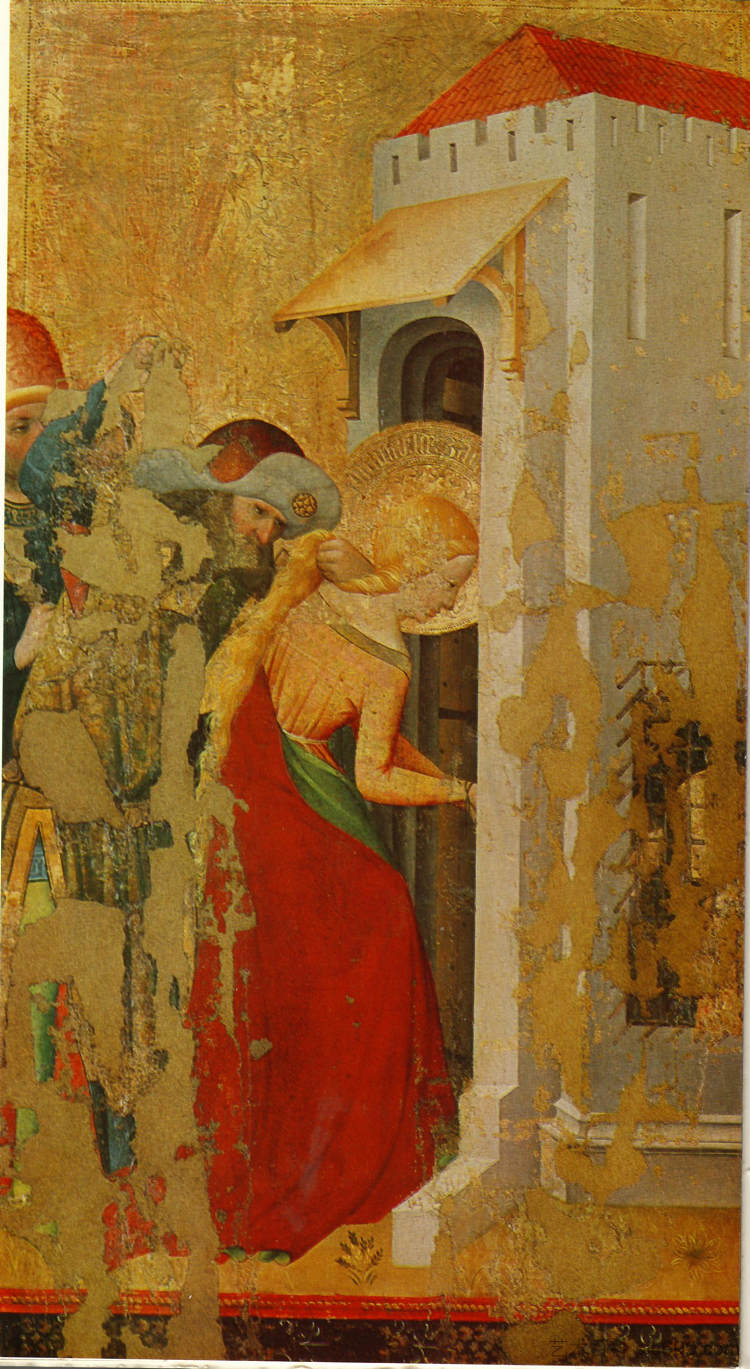 芬兰卡兰蒂教堂的芭芭拉祭坛 Barbara altar from the Kalanti church in Finland (c.1410 - c.1415),弗兰克大师