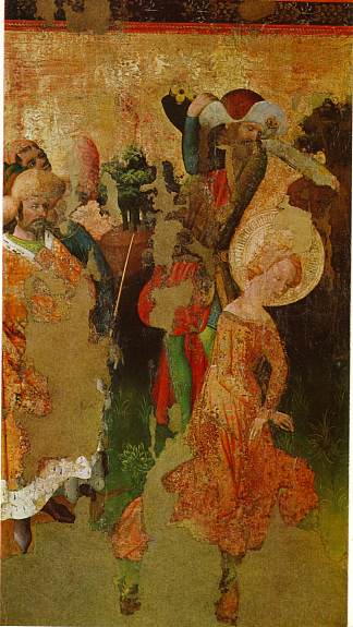 芬兰卡兰蒂教堂的芭芭拉祭坛 Barbara altar from the Kalanti church in Finland (c.1410 – c.1415)，弗兰克大师
