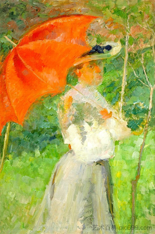 红色阳伞 The Red Parasol (1904)，马杰·斯特内