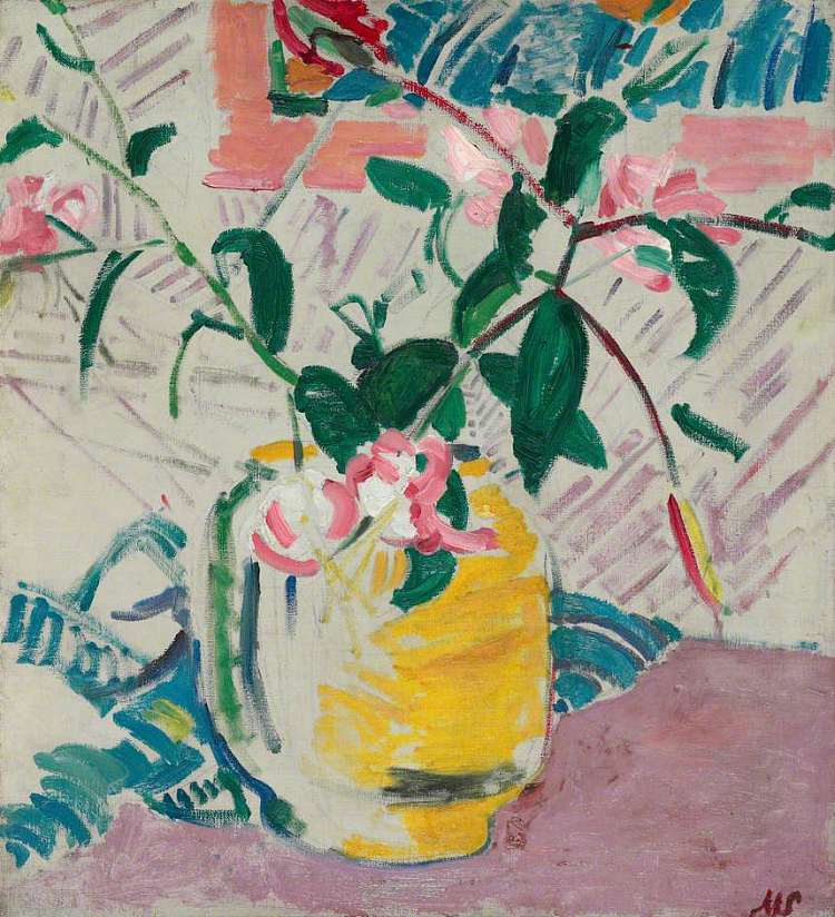 罐子里的百合花 Lilies in a Jar (1914)，马修·史密斯