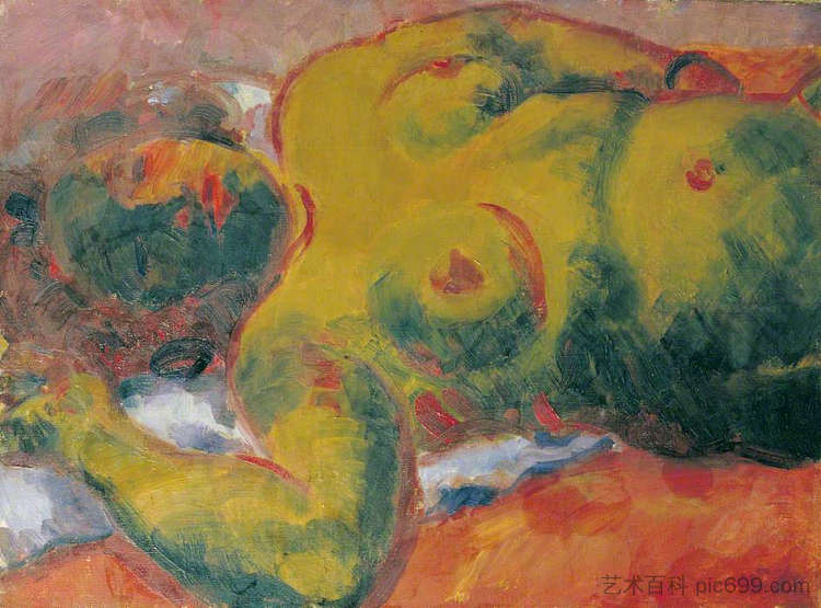 斜倚的裸体 Reclining Nude (1922)，马修·史密斯