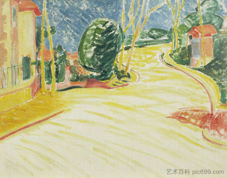 法国小风景 Small French Landscape (1914)，马修·史密斯