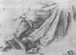 窗帘研究 Drapery Study (1512)，马蒂亚斯·格吕内瓦尔德