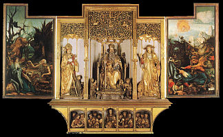 伊森海姆祭坛画（第三视图） Isenheim Altarpiece (third view) (c.1515)，马蒂亚斯·格吕内瓦尔德