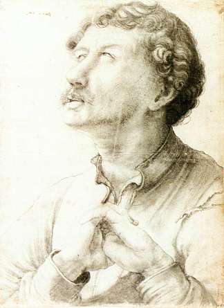 抬头的男人 Man Looking Up (1523 – 1524)，马蒂亚斯·格吕内瓦尔德