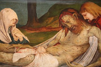 埋葬（细节来自伊森海姆祭坛画） The Entombment (detail from the Isenheim Altarpiece) (c.1512 – c.1516)，马蒂亚斯·格吕内瓦尔德