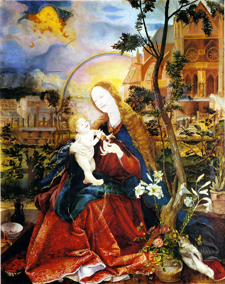 斯图帕奇圣母 The Stuppach Madonna (c.1517 - c.1519)，马蒂亚斯·格吕内瓦尔德