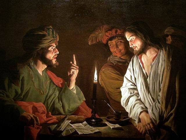 该亚法之前的基督 Christ before Caiaphas (c.1630 - c.1635)，马蒂亚斯·斯托姆