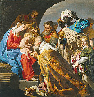 贤士的崇拜 The Adoration of the Magi (c.1630 – c.1635)，马蒂亚斯·斯托姆