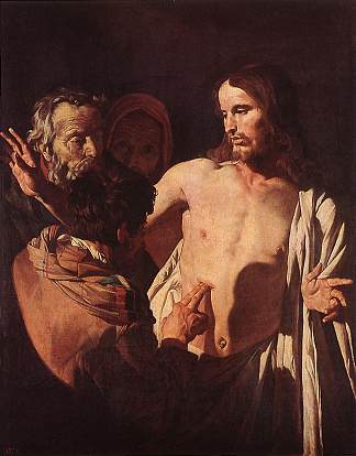 圣托马斯的怀疑 The Incredulity of St. Thomas (c.1620)，马蒂亚斯·斯托姆