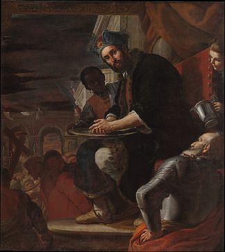彼拉多洗手 Pilate Washing His Hands (1663)，马蒂亚·普雷蒂