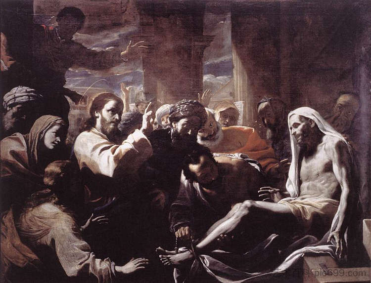 拉撒路的复活 The Raising of Lazarus (1659)，马蒂亚·普雷蒂