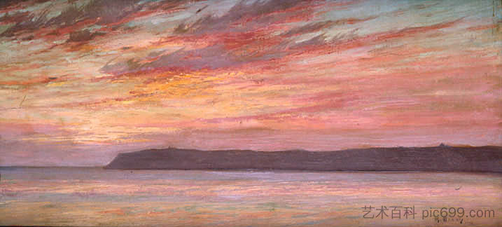 洛马角日落 Point Loma Sunset (1912)，莫里斯·布劳恩