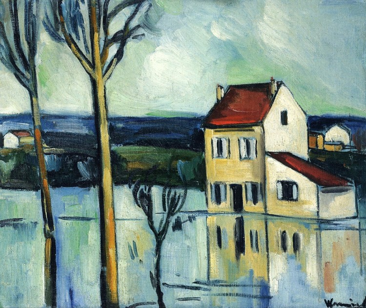 河岸上的房子 House on the Banks of a River (1908 - 1909)，莫里斯·德·乌拉曼克